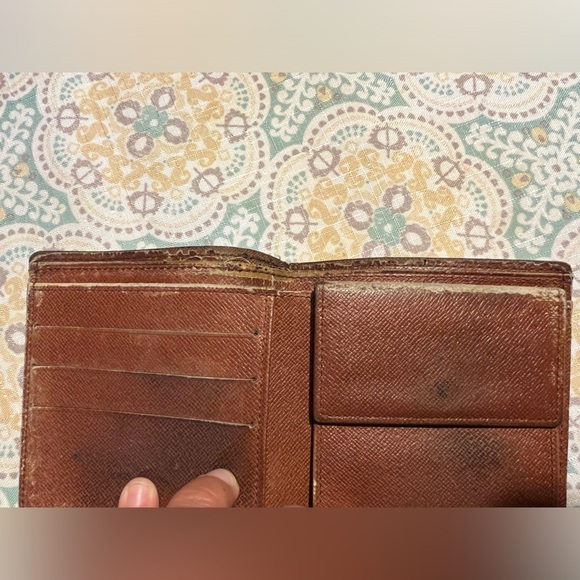 LOUIS VUITTON Folded Wallet Bi-fold PVC Brown Monogram Used - Picture 15 of 15
